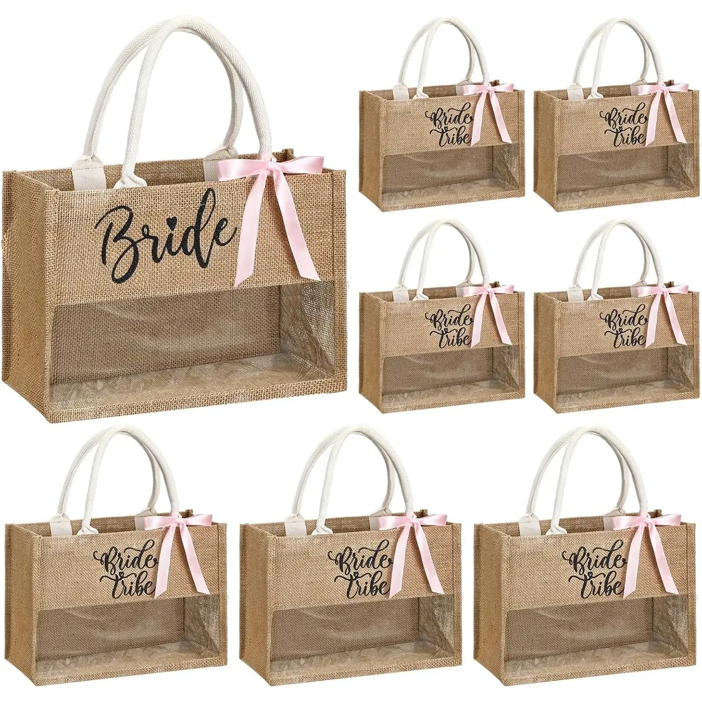 Bridal Party Jute Beach Bag
