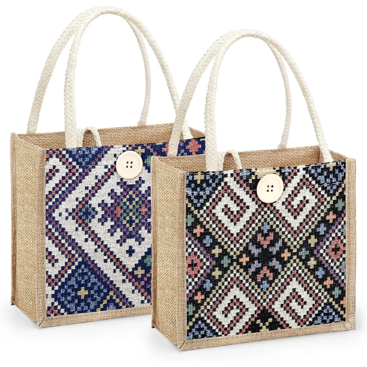 Ethnic Linen Lunch Bag
