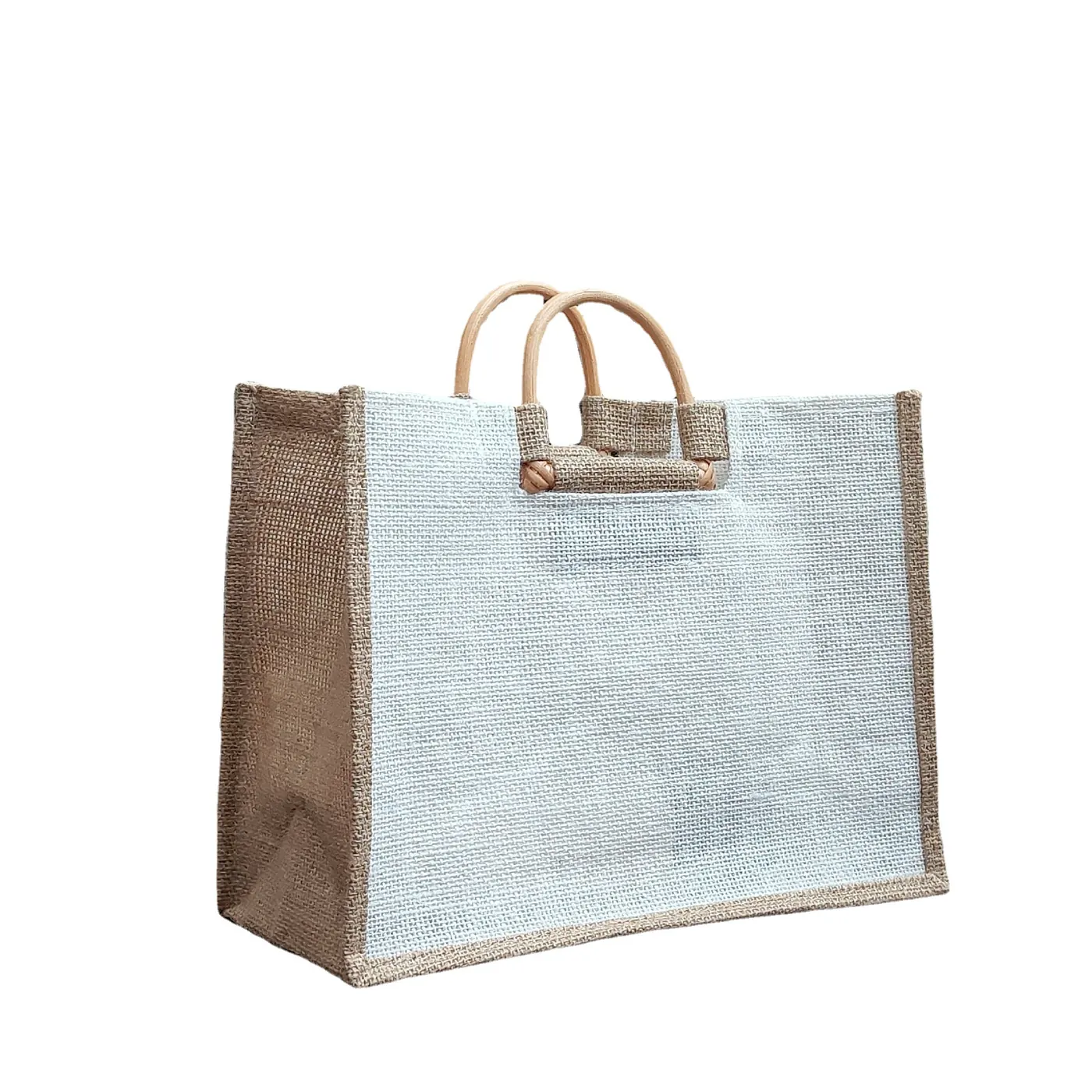 White Eco Jute Tote