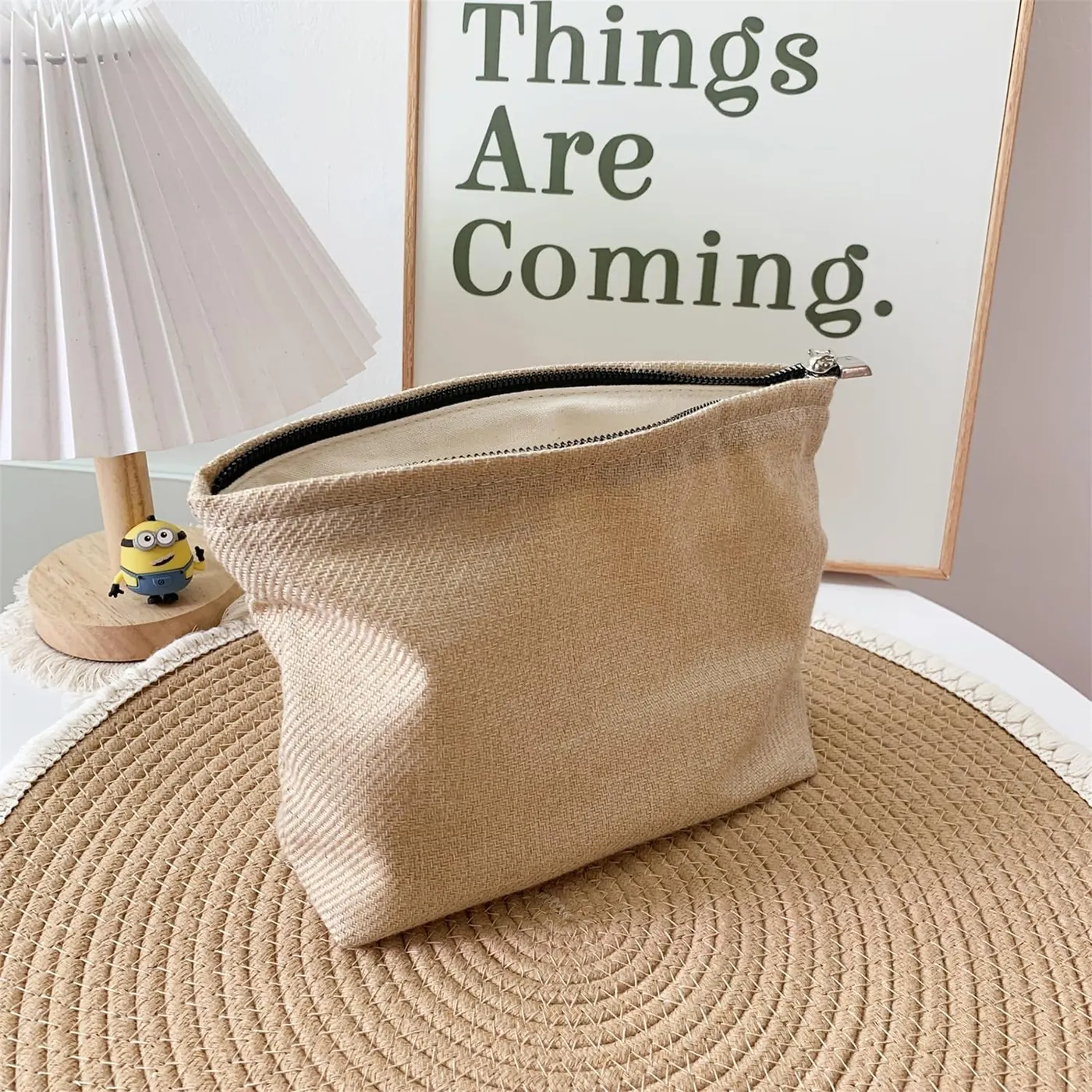 Bohemian Jute Makeup Pouch